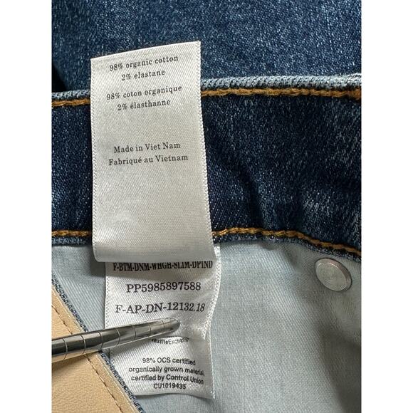 Everlane Jeans Womens 26S Blue The Way-High Slim Jean Stretch Denim Organic - Picture 6 of 10